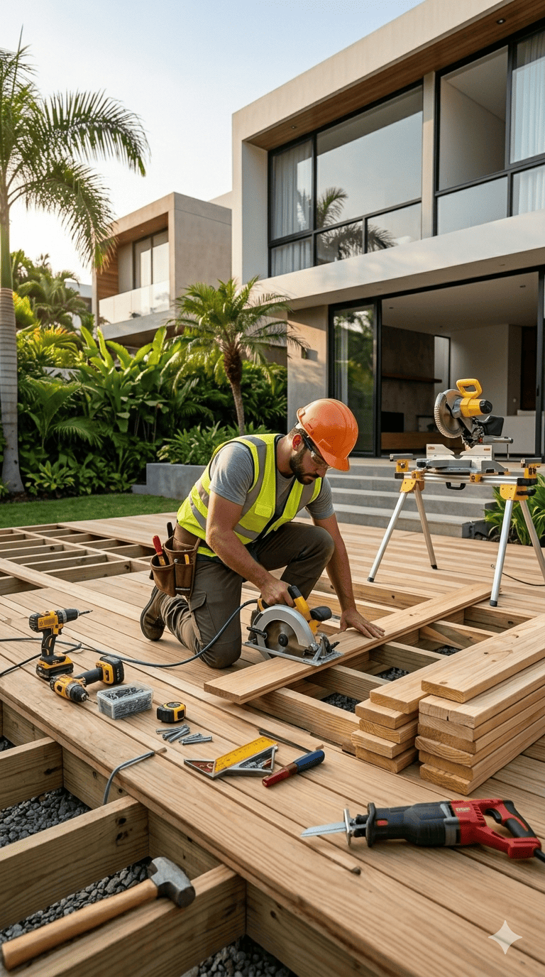 Deck construction project