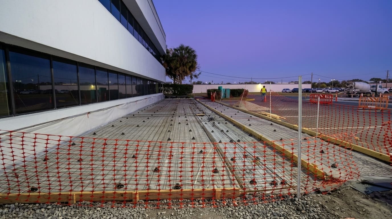 Concrete slab project in Florida